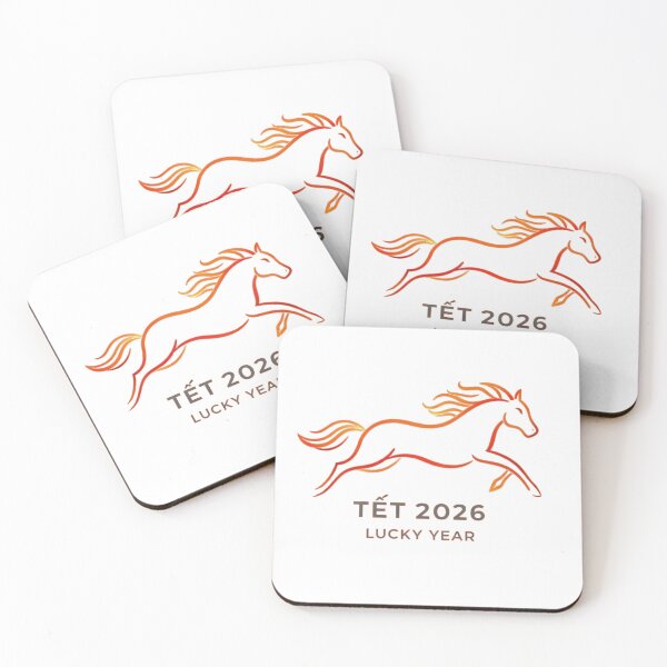 Item preview, Tết 2026 Lucky Year – Minimal Fire Horse Line designed and sold by PunchDrop.