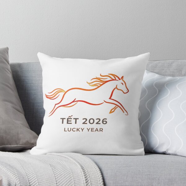 Item preview, Tết 2026 Lucky Year – Minimal Fire Horse Line designed and sold by PunchDrop.