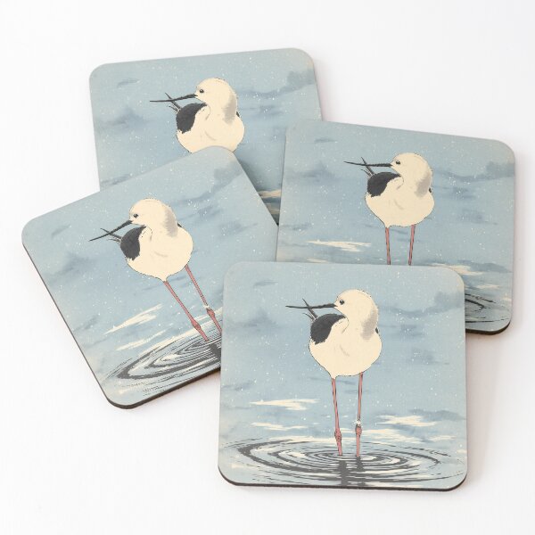 Item preview, Black-Winged Stilt Wading in Water designed and sold by Ukiyo Aviary.