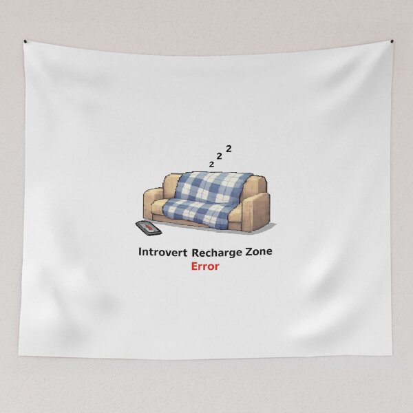 Item preview, Introvert Recharge Zone – Cozy Pixel Couch Sticker designed and sold by Gurjeetpixelart.