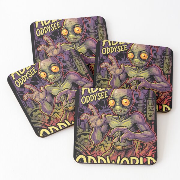 Item preview, Abe Oddworld Abe's Oddysee Exoddus Munch's Oddysee Soulstorm Mudokon Slave Glukkon Slig RuptureFarms Scrab Paramite Fan Art Portrait Poster T-Shirt Sticker Print Gift designed and sold by Senpaiwaves.