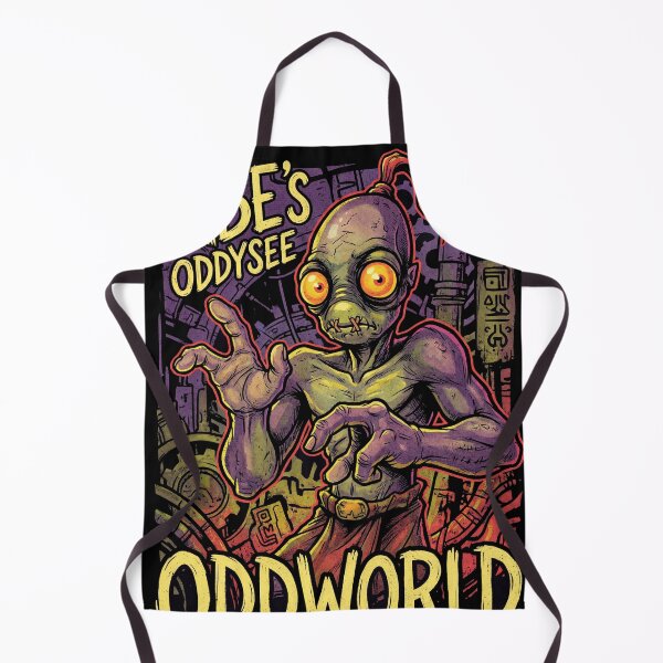 Item preview, Abe Oddworld Abe's Oddysee Exoddus Munch's Oddysee Soulstorm Mudokon Slave Glukkon Slig RuptureFarms Scrab Paramite Fan Art Portrait Poster T-Shirt Sticker Print Gift designed and sold by Senpaiwaves.