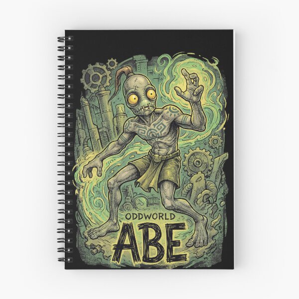 Item preview, Abe Oddworld Abe's Oddysee Exoddus Munch's Oddysee Soulstorm Mudokon Slave Glukkon Slig RuptureFarms Scrab Paramite Fan Art Portrait Poster T-Shirt Sticker Print Gift designed and sold by Senpaiwaves.