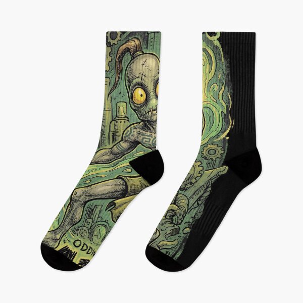 Item preview, Abe Oddworld Abe's Oddysee Exoddus Munch's Oddysee Soulstorm Mudokon Slave Glukkon Slig RuptureFarms Scrab Paramite Fan Art Portrait Poster T-Shirt Sticker Print Gift designed and sold by Senpaiwaves.