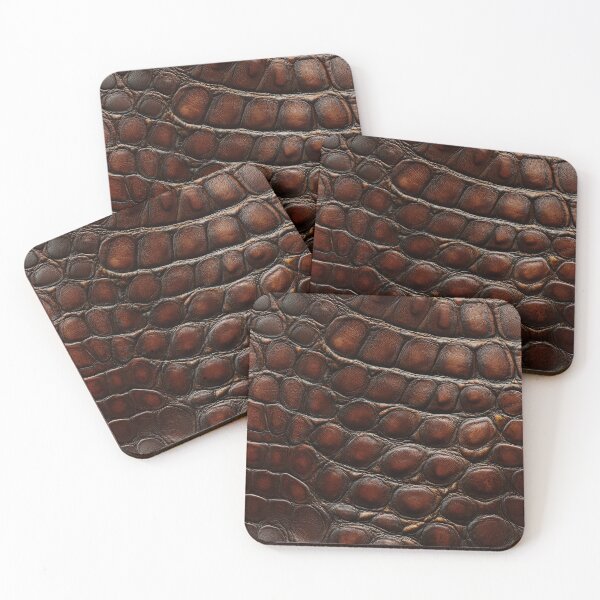 Item preview, Brown Crocodile Leather Texture – Luxury Embossed Reptile Skin designed and sold by NewArt33.