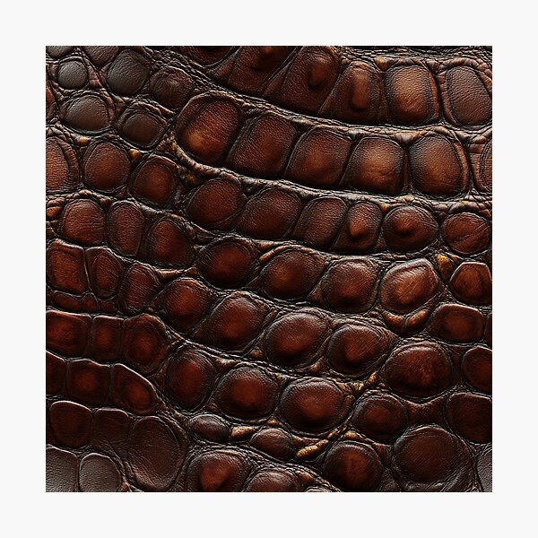 Item preview, Brown Crocodile Leather Texture – Luxury Embossed Reptile Skin designed and sold by NewArt33.