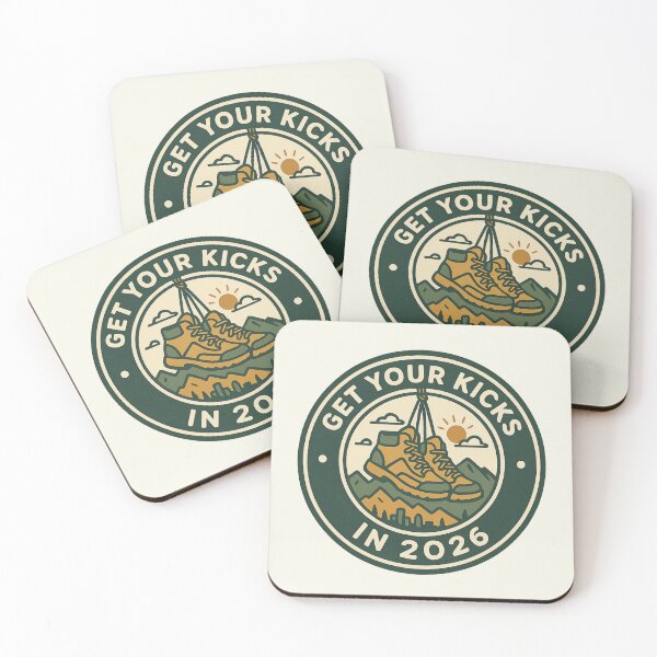 Item preview, Get Your Kicks in 2026 Hiking Nature New Year Vintage  designed and sold by SunfullyYours.