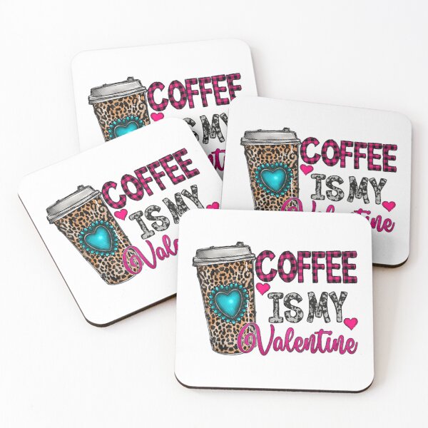 Item preview, Coffee Is My Valentine Coffee Lover Leopard Buffalo Plaid designed and sold by FlorineCathy.