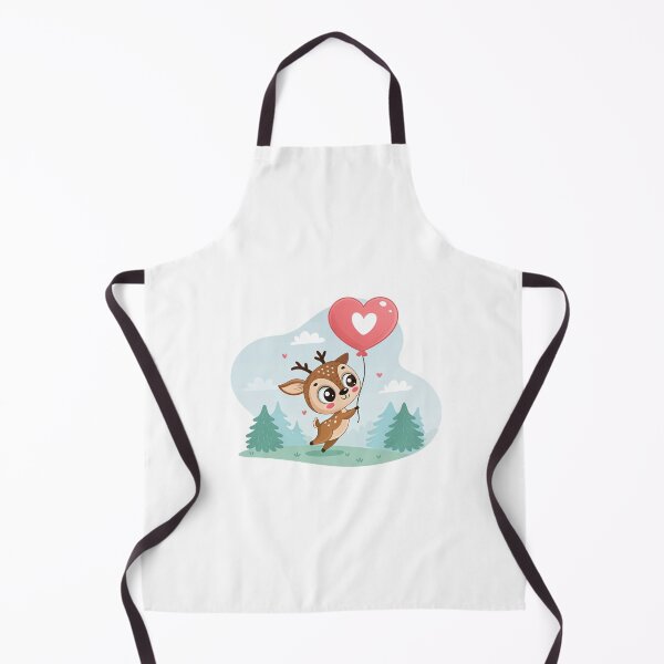 Item preview, Copy of a very cute deer floating with a heart-shaped balloon, woodland animal valentine isolated on a transparent background  designed and sold by elkuni.