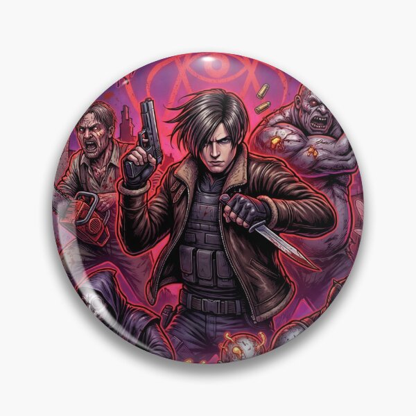 Item preview, Resident Evil 4 Remake Jill Chris Leon Claire S.T.A.R.S. RPD Raccoon City Zombies Nemesis Tyrant Biohazard Collage Fan Art Poster T-Shirt Sticker Print Gift designed and sold by Senpaiwaves.