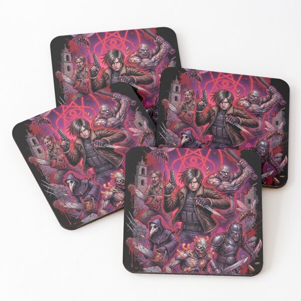 Item preview, Resident Evil 4 Remake Jill Chris Leon Claire S.T.A.R.S. RPD Raccoon City Zombies Nemesis Tyrant Biohazard Collage Fan Art Poster T-Shirt Sticker Print Gift designed and sold by Senpaiwaves.