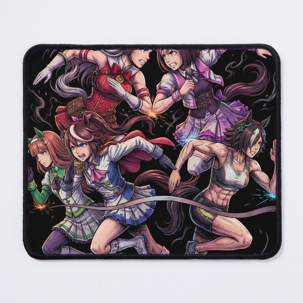 Item preview, Umamusume Pretty Derby Horse Girl Racing Track Start Gate Finish Line Tokai Teio Special Week Silence Suzuka Gold Ship Kawaii Anime Idol Sprint Fan Art Poster T-Shirt Sticker Print Gift designed and sold by Senpaiwaves.