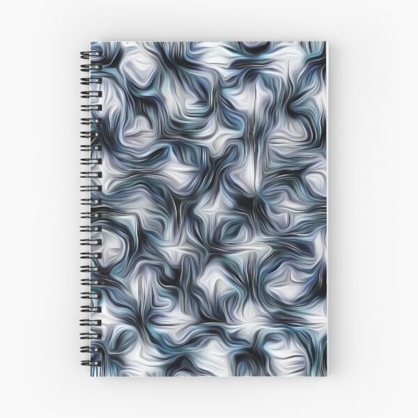 Item preview, Paintbrush Swirls of Color in Midnight Blue designed and sold by Poetic Patterns Studio.