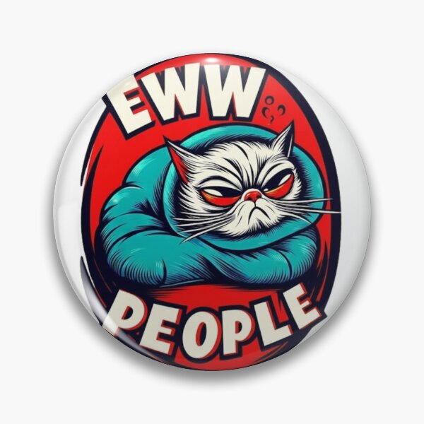 Item preview, Funny Grumpy Cat Sticker – Eww People | Sarcastic Introvert Cat Art designed and sold by MonaRose_Art.