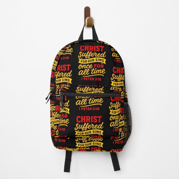 Item preview, 1 Peter 3:18 Christ Suffered For Our Sins Once For All Time designed and sold by plushism.