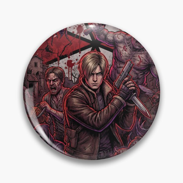 Item preview, Resident Evil 4 Remake Jill Chris Leon Claire S.T.A.R.S. RPD Raccoon City Zombies Nemesis Tyrant Biohazard Collage Fan Art Poster T-Shirt Sticker Print Gift designed and sold by Senpaiwaves.