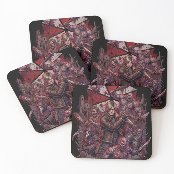 Item preview, Resident Evil 4 Remake Jill Chris Leon Claire S.T.A.R.S. RPD Raccoon City Zombies Nemesis Tyrant Biohazard Collage Fan Art Poster T-Shirt Sticker Print Gift designed and sold by Senpaiwaves.