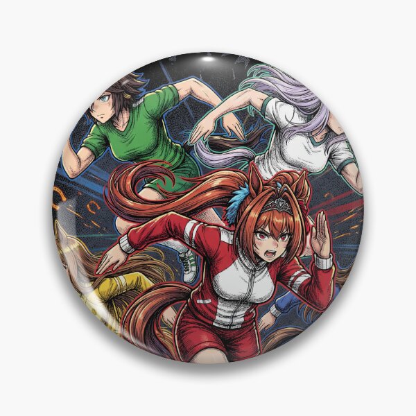 Item preview, Umamusume Pretty Derby Horse Girl Racing Track Start Gate Finish Line Tokai Teio Special Week Silence Suzuka Gold Ship Kawaii Anime Idol Sprint Fan Art Poster T-Shirt Sticker Print Gift designed and sold by Senpaiwaves.
