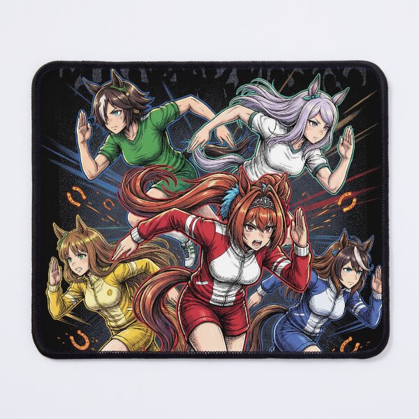 Item preview, Umamusume Pretty Derby Horse Girl Racing Track Start Gate Finish Line Tokai Teio Special Week Silence Suzuka Gold Ship Kawaii Anime Idol Sprint Fan Art Poster T-Shirt Sticker Print Gift designed and sold by Senpaiwaves.