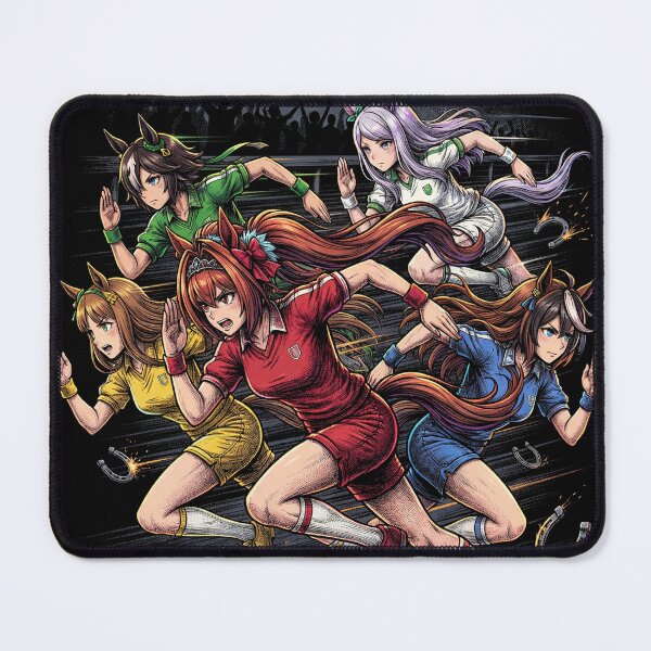 Item preview, Umamusume Pretty Derby Horse Girl Racing Track Start Gate Finish Line Tokai Teio Special Week Silence Suzuka Gold Ship Kawaii Anime Idol Sprint Fan Art Poster T-Shirt Sticker Print Gift designed and sold by Senpaiwaves.