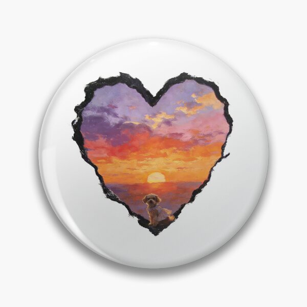 Item preview, Monet Sunset Dog Heart Art designed and sold by PrintStichCo.