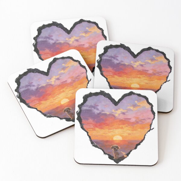 Item preview, Monet Sunset Dog Heart Art designed and sold by PrintStichCo.