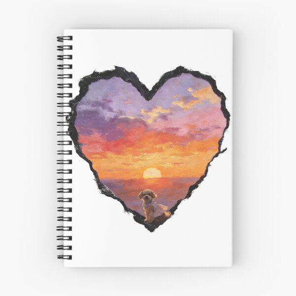Item preview, Monet Sunset Dog Heart Art designed and sold by PrintStichCo.