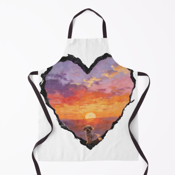 Item preview, Monet Sunset Dog Heart Art designed and sold by PrintStichCo.