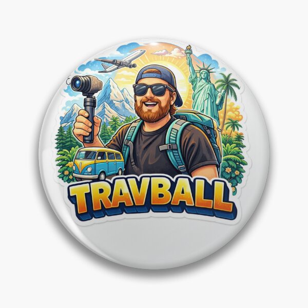 Artikelvorschau, TRAVBALL – Cartoon-Aufkleber mit Abenteuer-Reise-Vibes entworfen und verkauft von Bigeasy22441.
