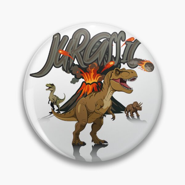 Item preview, Jurassic scene with Tyrannosaurus, Velociraptor, triceratops  designed and sold by Art-Horizon.