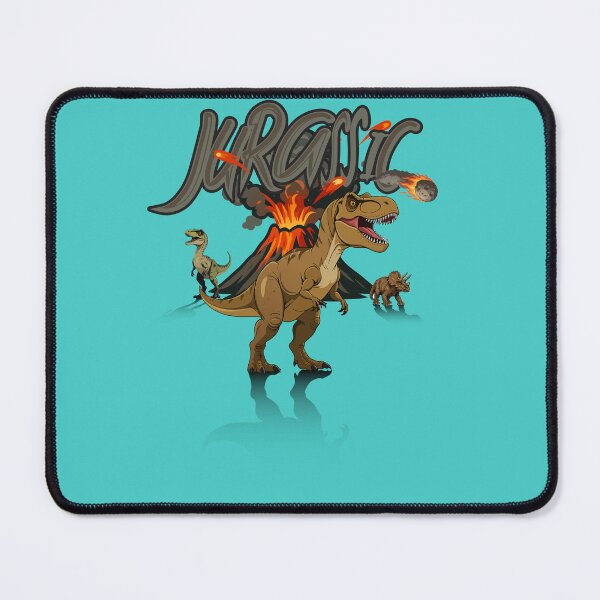Item preview, Jurassic scene with Tyrannosaurus, Velociraptor, triceratops  designed and sold by Art-Horizon.