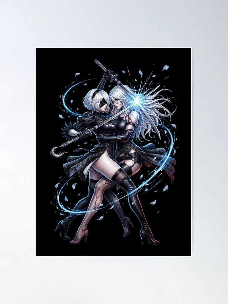 NieR:Automata ウォールスクロールポスター 2B 9S A2 2B & A2 NieR Automata YoRHa No.2 Type B Android Blindfold White