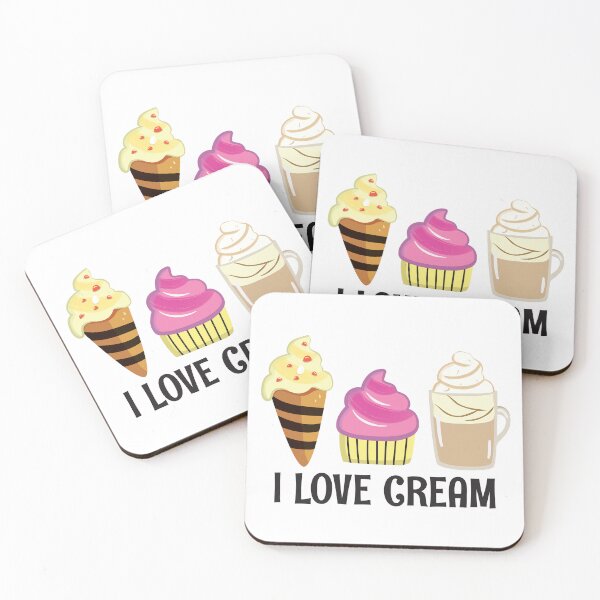 Item preview, I Love cream ice cream cupcake coffee designed and sold by Innet.