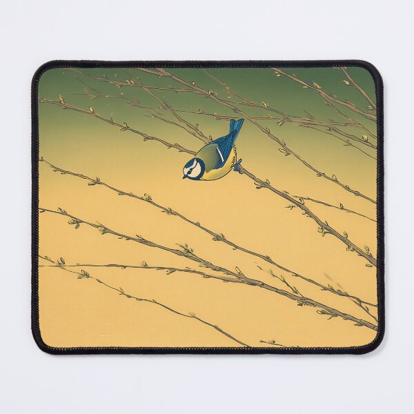 Item preview, Blue Tit Among Budding Branches designed and sold by Ukiyo Aviary.