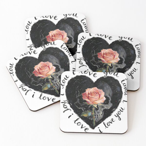 Item preview, Gothic Skull Rose Heart Art designed and sold by PrintStichCo.