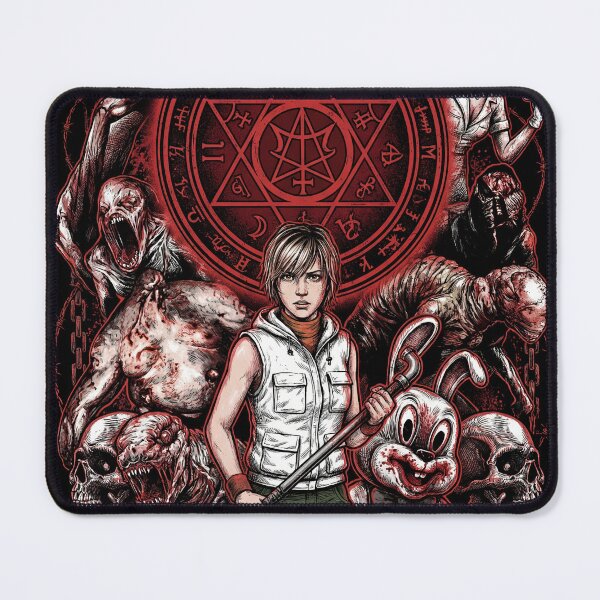 Item preview, Silent Hill 3 Cheryl Masons Nightmare Heather Horror Monsters Closer Double Head Nurse Pendulum Slurper Valtiel Missionary God Psychological Terror Fan Art Collage Poster T-Shirt Sticker Pyramid Head designed and sold by Senpaiwaves.