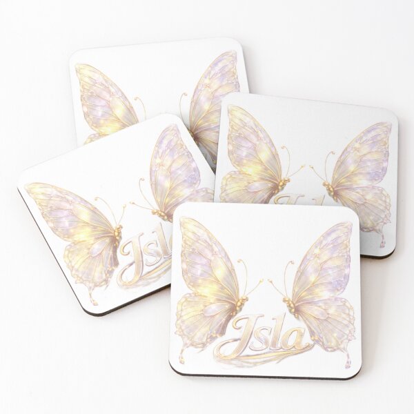Item preview, Isla Gemini – Elegant Female Name Zodiac Butterfly Fantasy Art Design designed and sold by AlexLineArt.