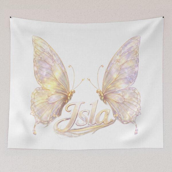 Item preview, Isla Gemini – Elegant Female Name Zodiac Butterfly Fantasy Art Design designed and sold by AlexLineArt.
