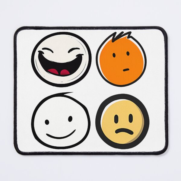 Item preview, Doodle Faces Emoji Set - Minimalist Cartoon Moods Emotional Expression designed and sold by DesignArtist.ia.
