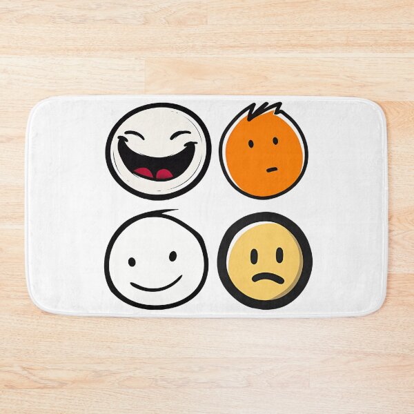 Item preview, Doodle Faces Emoji Set - Minimalist Cartoon Moods Emotional Expression designed and sold by DesignArtist.ia.