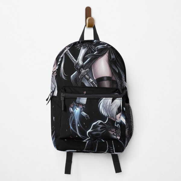 Item preview, 2B & A2 NieR Automata YoRHa No.2 Type B Android Blindfold White Hair Katana Pod 153 9S Pascal Village Amusement Park Ending E Fan Art Portrait Poster T-Shirt Sticker Gift designed and sold by Senpaiwaves.