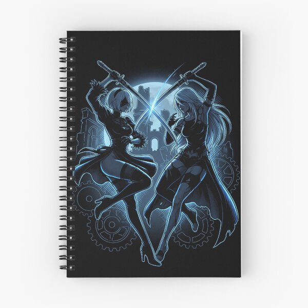 Item preview, 2B & A2 NieR Automata YoRHa No.2 Type B Android Blindfold White Hair Katana Pod 153 9S Pascal Village Amusement Park Ending E Fan Art Portrait Poster T-Shirt Sticker Gift designed and sold by Senpaiwaves.