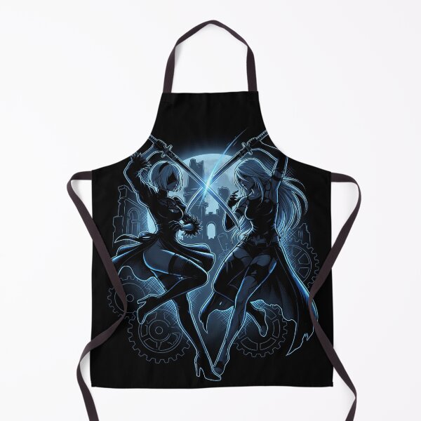 Item preview, 2B & A2 NieR Automata YoRHa No.2 Type B Android Blindfold White Hair Katana Pod 153 9S Pascal Village Amusement Park Ending E Fan Art Portrait Poster T-Shirt Sticker Gift designed and sold by Senpaiwaves.