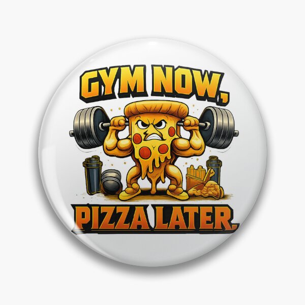 Item preview, GYM NOW, PIZZA LATER – Funny Gym & Pizza Lover T-Shirt designed and sold by Born To Be Fit.