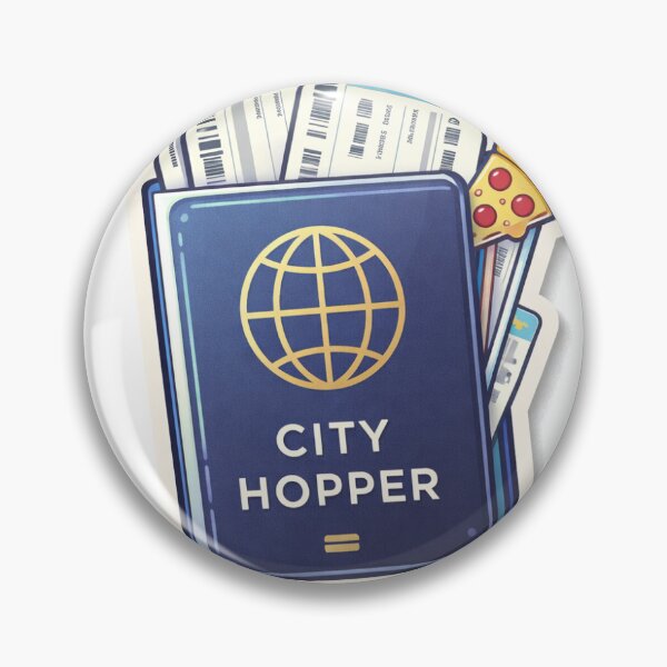 Artikelvorschau, City Hopper Reisepass-Aufkleber entworfen und verkauft von nikzzastic.