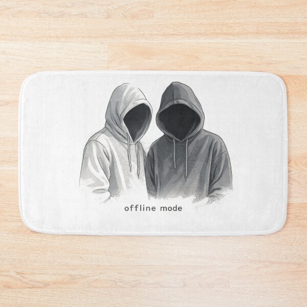 Item preview, Offline Mode Hoodie Art T-Shirt | Minimal Aesthetic Streetwear designed and sold by KDesignCrafts.
