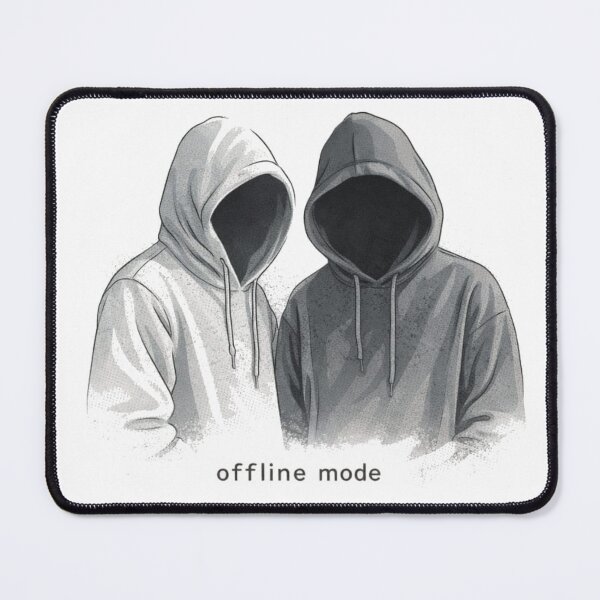 Item preview, Offline Mode Hoodie Art T-Shirt | Minimal Aesthetic Streetwear designed and sold by KDesignCrafts.