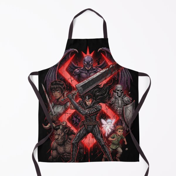 Item preview, Black Swordsman Giant Sword Dragonslayer Marked Skull Knight Eclipse Band of the Hawk Berserker Armor Rage Behelit Anime Warrior Fan Art Portrait Illustration Poster T-Shirt Sticker Print Gift designed and sold by Senpaiwaves.