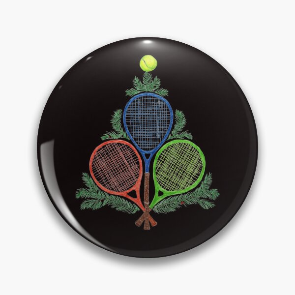 Item preview, Colorful Tennis Racket Christmas Tree, Vintage Retro Country Club Sports X-mas, Player, Teammate, Instructor, Sporty Gift designed and sold by DesignDenDo ⭐⭐⭐⭐⭐.