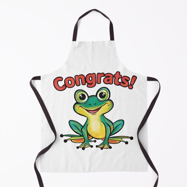 Item preview, Happy Green Frog Saying Congrats - Well Done & Good Job Gift designed and sold by Sitred123.